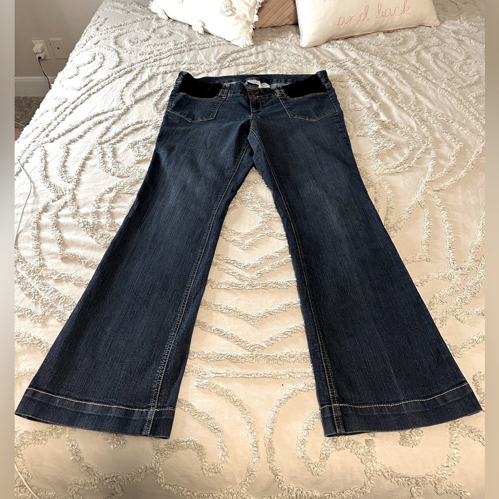 First Kick Maternity Flair Leg Denim Jeans Size X-LARGE.